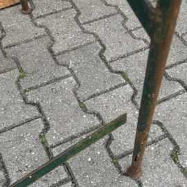 Oude trap ladder schilderstrap metaal 77 cm