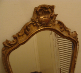 Spiegel barok goud kleur origineel brocante VERKOCHT