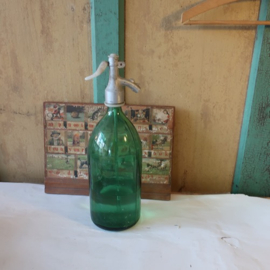 Spuitwaterfles sodafles groen glas VERKOCHT