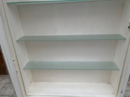 Vitrine kast wit pronk sier wand boeken