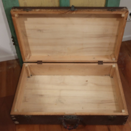 Kist koffer antiek hout origineel VERKOCHT