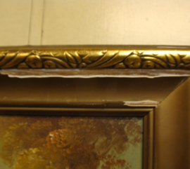 Schilderij in brocante lijst  Da Grysr