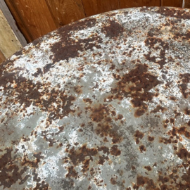 Tuintafel bistrotafel ijzer metaal creme rond