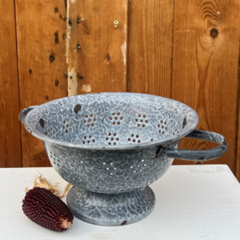 Vergiet emaille grijs Ø 20 cm VERKOCHT