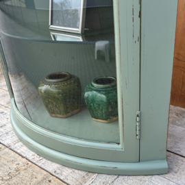 Vitrine kastje sier hoek pronk Engeland groen