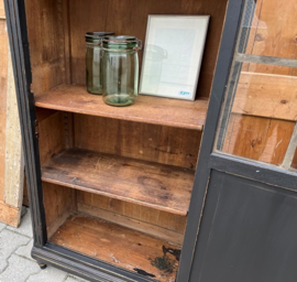 Schappenkast boekenkast zwart 146,5 VERKOCHT