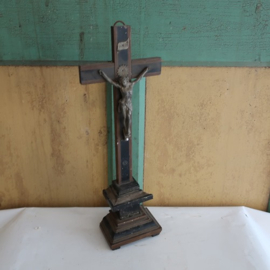 Crucifix kruis hout standaard origineel 37 cm