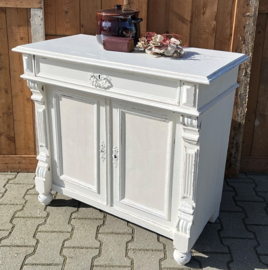 Commode lage kast brocante wit VERKOCHT