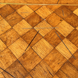 Eettafel met la 1930 origineel uitschuif VERKOCHT