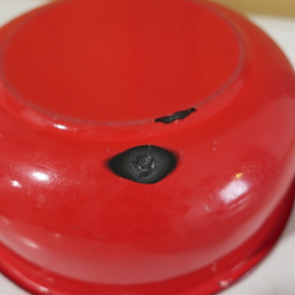 Emaille bak bakje schaal rood diameter 22 cm