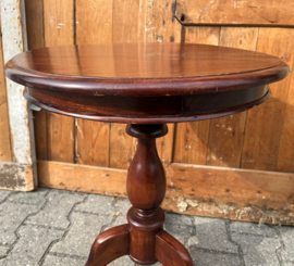Wijntafel bijzettafel haltafel hout Ø 49,5 cm