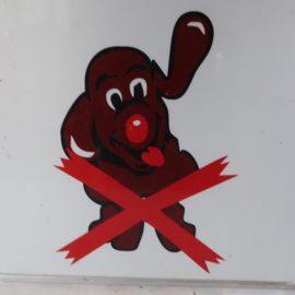 Wand plaat Interdit aux chiens metaal bord