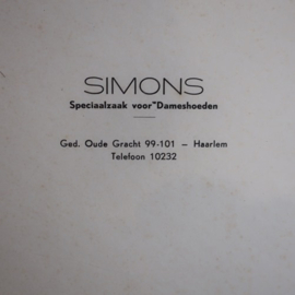 Hoedendoos Simons Haarlem origineel karton