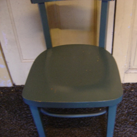 Cafe stoel hout eetkamer blauw grijs VERKOCHT