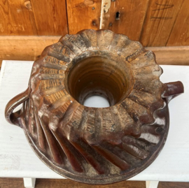 Puddingvorm aardewerk bruin tulband Ø 24 cm