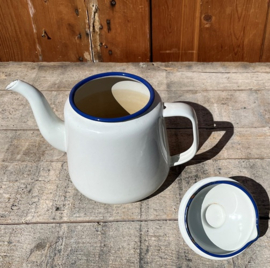 Theepot thee kan emaille wit Ø 14 cm pot