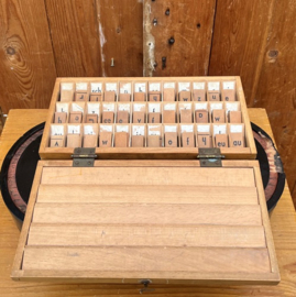Letterdoos B.C.A origineel vintage retro hout