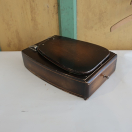 Scheerkist make up kist hout kist VERKOCHT