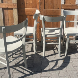Stoel cafestoel eetkamerstoel hout grijs