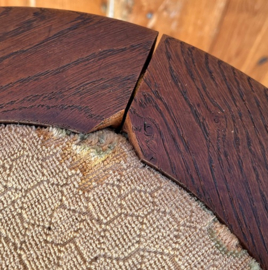 Pianokruk hout 1930 origineel eiken Ø 37 cm