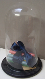Stolp glas glazen stolp met onderplaat rond VERKOCHT