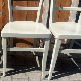 Stoel cafestoel eetkamerstoel hout grijs
