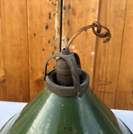 Hanglamp ganglamp emaille origineel groen