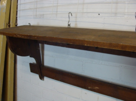 Kapstok wandmodel regaal brocante origineel 110 cm VERKOCHT