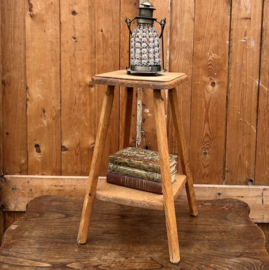 Kruk bijzettafel melk krukje hout VERKOCHT