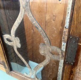 Vitrine kast 1930 origineel sier pronk 81 hoog