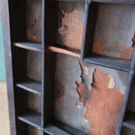 Letterbak origineel hout antiek la 82 cm