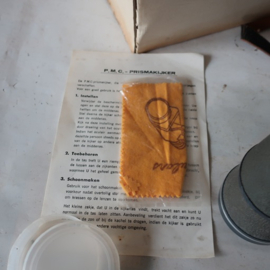 Verrekijker vintage 7 x 50 grijs retro hoes