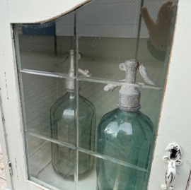Vitrine kast groen sier pronk kastje VERKOCHT