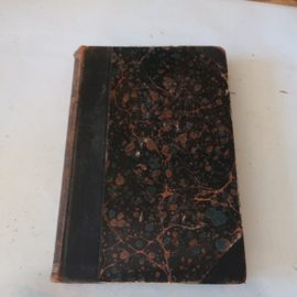 Oud boek circa 1900 rug van leer origineel