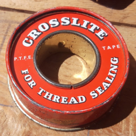 Cross lite metaal blik met wit tape pipe thread vintage