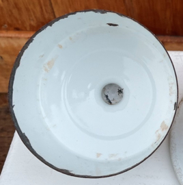 Stolp botervloot boter cloche emaille wit