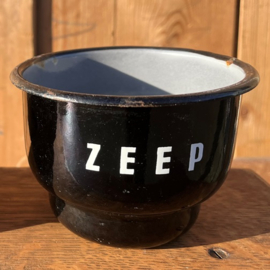Set zand zeep soda emaille zwart VERKOCHT