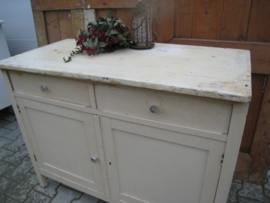 Commode brocante wit creme VERKOCHT