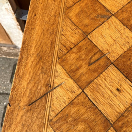 Eettafel met la 1930 origineel uitschuif VERKOCHT