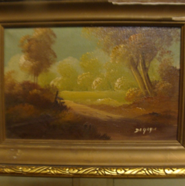 Schilderij in brocante lijst  Da Grysr