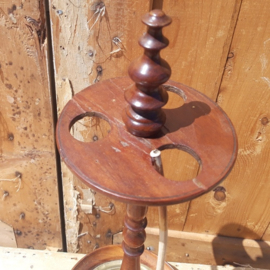 Pijp standaard hout en koper 51 cm hoog