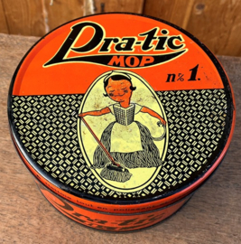 Blik Pra-tic mop nummer 1 origineel  18 cm