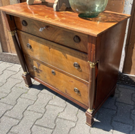 Ladekast commode 3 laden origineel 81,5 cm