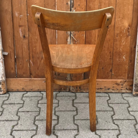 Eetkamer stoel cafe hout origineel VERKOCHT