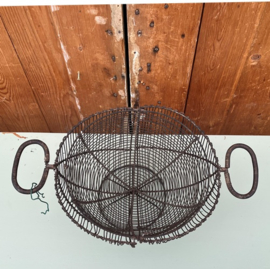 Draadmand metaal eiermand Frankrijk origineel