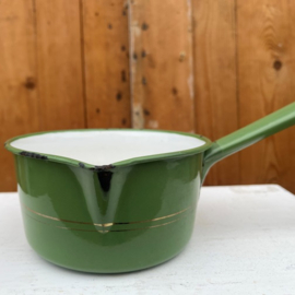 Steelpan emaille groen Ø 13 cm VERKOCHT