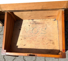 Houten lessenaar secretaire met klep origineel