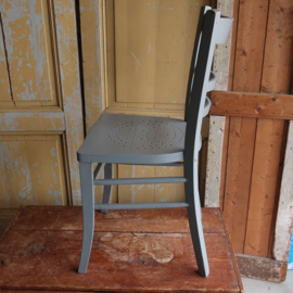 Stoel antiek hout grijs model Luterma