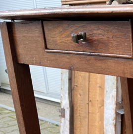 Haltafel sidetable hout origineel kaptafel met lade