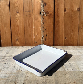 Emaille bak doka ontwikkelbad schaal wit